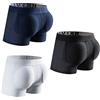 Faringoto Intimo da uomo imbottito in rete corti sollevatore di glutei per ingrandire il sedere con imbottitura push-up mutande, 3 colori., M