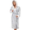 UMIPUBO Accappatoio Donna Vestaglia Donna Invernale Pile Morbido Accappatoio con Cappuccio Pyjama Kimono Camice da Notte con 2 tasche, Confortevole Loungewear Vestaglia da Camera