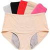 WDCAYQHZ Intimo in Rete a Prova di perdite per Donna, Mutandine a Prova di perdite Taglie Forti, Slip in Rete a Vita Alta, 6 Pezzi(Multicolor 2,7XL)