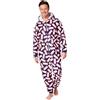 Marvel Pigiama Intero Uomo - Caldo Pigiamone in Pile con Cappuccio e Zip S-2XL - Pigiami Invernali Interi Avengers Gadget Regalo (Nero/Rosso, 2XL)