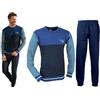 Enrico Coveri Pigiama Uomo Fresco Cotone Jersey Manica Lunga Varie Fantasie (IT, Testo, M, Regular, Regular, 1105 Denim)