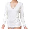 NOTTINGHAM Maglia Manica Lunga Donna Lana E Cotone con Pizzo Macrame' (Bianco, M)