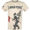 Linkin Park Hybrid Theory Uomo T-Shirt Panna 100% Cotone Regular