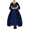 Yekdmxop Vestito Medievale Donna Palazzo Gotico Lungo Abito Medievale Retrò Rinascimentale Stile Irlandese Vestito da Sera Dell'800 Vintage Elegante Maxi Abito da Principessa Costume per Halloween e Carnevale