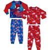 Marvel Spiderman Spidey e i Suoi Fantastici Amici, Confezione da 2, Cotone Pigiama a Maniche Lunghe, Red/Blue, 2-3 Anni: 98cm, Rosso