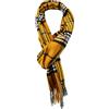 TigerTie Designer sciarpa - giunchiglia giallo bianco blu grigio beige nero a scacchi