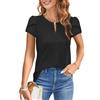 NAIOSS Maglietta Donna Estive Manica Corta Elegante T-Shirt Donna Scollo V Tops Women T Shirt Blusa - Tinta Unita (Bianco/M)