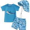 Generico Costume Neonato Anti Uv Costume Bambino Anti Uv Cappellino Mare Bimbo 2 Anni Bagno 3 Costumino 6 Mesi Maglia Cappello Da Sole Tutina 4 Maglietta Uv50 Neonata Ragazzo Magliette Bambini 110 Upf 50 A