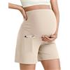 G4Free BareFeel - Pantaloncini premaman con tasche sopra la pancia, comodi vestiti estivi per la gravidanza