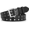 BELTROAD Cintura con strass per uomo e donna, cintura western da cowboy e cowgirl, cintura in pelle con bling, croce e diamante per jeans, 01-nero, S for Waist 26-31