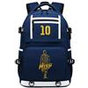 fionyalion light Giocatore Di Calcio Stella M-essi Multifunzione Luminoso Viaggio Tifosi Calcio Club Zaini Per PC Portatili Zaino (Blu Stile 3)