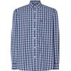 El Búho Nocturno Camicia Uomo Maniche Lunghe Popeline a Quadri con Tasca Easy Iron Extra Soft, 50% Rayon derivato dal bambù, 50% Poliestere, Blu 0310, XXL