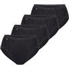 Sloggi Slip da Donna Chic Midi 4P (Confezione da 4), Nero , 56
