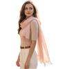 LA FERANI Sciarpa estiva da donna, 100% cashmere, sottile, 200 x 70 cm, leggermente trasparente, bianco, nero, fazzoletto pashmina, per estate, primavera, casual, business, stile, regalo per voi