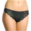Saggio Lepel Set 3 Slip Brasiliana Art 253 in Microfibra e Pizzo Elasticizzato Donna Nero 6