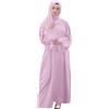 Generisch Abiti musulmani da donna Abaya musulmano abito hijab caftano abbigliamento lungo islamico abbigliamento da preghiera per donne Ramadan preghiere Medio Oriente Dubai Abito da preghiera etnico, O viola