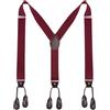 Kajeer Bretelle da uomo con bottoni e bretelle - Bretelle elastiche regolabili a forma di Y di 3,5 cm di larghezza