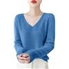 Generic Maglioni in cashmere da donna con scollo a V maglioni a maglia fine autunno inverno caldo pullover maglioni elegante casual a maniche lunghe maglione di lana biancheria intima termica strato di base