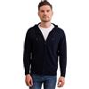 CASH-MERE.CH Pullover | Felpa con Cappuccio con Cerniera da Uomo 100% Cachemire (Blu/Marina, L)