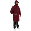 TARF LAVORA CON TE CAMICE CON CAPPUCCIO - Camice Macellaio - unisex - misto cotone - Protezione Collo con velcro (Bordeaux, L)