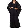 JFAN Copricostume Donna Mare Lungo Scollo a V Maxi Abito Lungo da Spiaggia Caftano Mare Copricostumi da Bagno per Donna(Nero,Taglia Unica)
