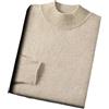 Vsadsau Maglioni pullover da uomo in 100% cashmere con collo alto maglione casual business jumper a maniche lunghe, Beige, XL