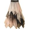 Generic Gonna lunga da donna in tulle, sottogonna a vita alta, linea ad A, lunghezza al ginocchio, elegante, per feste, carnevale, feste, Colore: rosa., XL