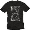 MAKAYA Maglietta Uomo DJ Retro Tape Vintage Cassetta con Giradischi Mixtape Design