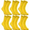Rainbow Socks - Donna Uomo Calzini Antibatterici Senza Compressione per Diabetici - 6 Paia - Giallo - Taglia 42-43