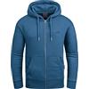 Grin&Bear Felpa con Cappuccio e Zip da Uomo Blu Petrolio L GEC605
