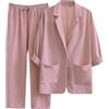 HEONSATI Completo Donna Elegante Taglie Forti Abito Da Cerimonia Casual Aperto Davanti Colletto Manica Lunga Tuta Da Cocktail Eleganti Complete Da Lavoro Giacca E Pantalone Slim Fit Tailleur Ufficio