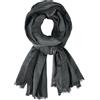 DAMILY Moda Uomo Sciarpa A Pieghe A Righe Confortevole Cotone Lino Inverno Stelle Scialle, Marina-Grigio, M (A-nero Multicolore)