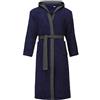 Ladeheid Accappatoio Uomo in Spugna di Cotone LA40-190 (Blu Scuro-29/Grigio Scuro-12, M)