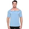 Landofgenie Magliette Sportive Uomo Post-Intervento Spalla con Doppia Cerniera, Ideale per Chemioterapia e Trattamenti. T-Shirt Funzionale S-3XL