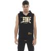 LEONE 1947 Felpa da Uomo Smanicata con Cappuccio, con Logo Grande Gold
