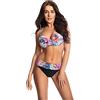 Selente My Secret K8008 Costume da Bagno a Due Pezzi/Bikini Shaping/Modellante Curvy/Taglie Forti con Coppe differenziate, Bikini Nero/Bianco Floreale, 4C/Slip XL