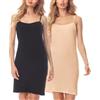 Merry Style Abitino Sottoveste Donna 2Pack MS10-203((2Pack-Nero/Color Carne, XL)