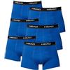 HEAD, boxer da uomo, 6 pezzi, in diversi colori, Uomo, Head Boxer Short, blu / nero, S