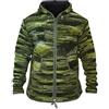 SHOPOHOLIC FASHION Giacca da Uomo in Pile Hippie di Lana Tie Dye, Army Green, M
