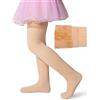 JiaYouLC Collant invernali foderati in pile per ragazze, caldi e opachi, elasticizzati, per la scuola, Pelle, 7-10 Years