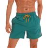 ZOXOZ Costume Uomo Mare Pantaloncini Costumi da Bagno Uomo Corto Surf Short Pantaloncino Uomo Piscina Impermeabile Pantaloncini Asciugatura Rapida Verde Prato S