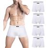 wirarpa Boxer da Uomo Intimo Microfibra Mutande Trunks Micro Modal Elasticizzati Boxer Shorts Bianca Pacco da 4 Taglia S
