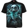 Spiral Ghost Skull Uomo T-Shirt Nero 100% Cotone Regular