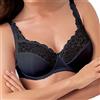 Cotonella 2 Pezzi Reggiseno L'Altra CD055 con Inserti in Pizzo con Ferretto - Coppa C, Nero 4