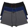Bigdale Set x 3 Boxer Uomo Cotone Elasticizzato | Mutande Uomo Taglie Forti 3XL-10XL | Boxer con Apertura Davanti | Boxer Uomo 100% Cotone | Nero/Navy/Grigio, 10XL