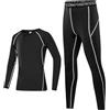 Generic Ragazzi Ragazze Base Layer Compressione Atletica Leggings e Camicie Set di Biancheria Intima Termica Pantaloni da Corsa Collant Pigiama Super