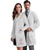 Teddy Uniforms Camice da Lavoro Professionale Bianco Unisex, Tessuto Resistente 200 GSM, Chiusura con Automatici, Multitasche, Ideale per Laboratorio Scientifico, Ospedale e Studenti Universitari