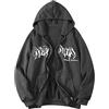 rtdgcv Felpe con Cappuccio per Uomini Giacca Zip Up Felpe con Cappuccio Hip Hop Felpa Vintage Goth Stampa Felpa con Cappuccio Street Fashion Unisex Felpa con Cappuccio con Cordoncino 90s E Girl Top