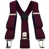 TigerTie Bretelle unisex a Y con 3 clip molto robuste, a quadretti, lavorazione di alta qualità, da 35 mm di larghezza, bis zu einer Körpergröße von 2 m
