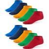 Mat and Vic's Mat & Vic's Calzini uomo corti - OEKO-TEX 100, 10 paia, Fun Colors, S